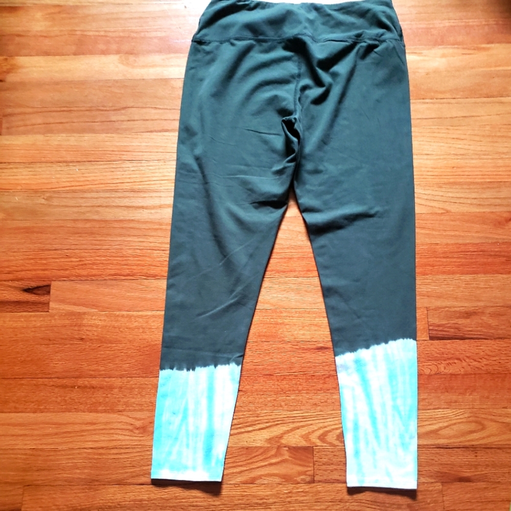 J. Jill Fit Fit Breath Cotton Leggings Pull On Tie Die Accents Size Medium NWOT